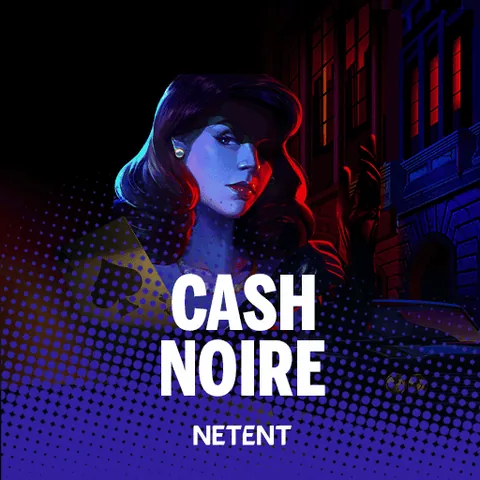 Cash Noire için özgün tanıtım görseli: slot oyunu düzenini soyut geometrik desenle gösterir.
