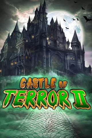 Castle of Terror 2 için özgün tanıtım görseli: slot oyunu düzenini soyut geometrik desenle gösterir.