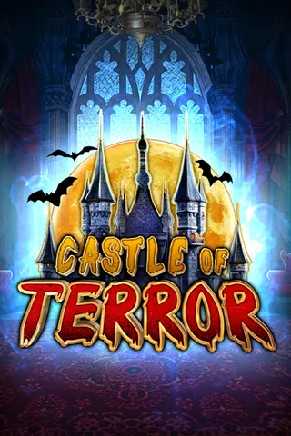 Castle of Terror için özgün tanıtım görseli: slot oyunu düzenini soyut geometrik desenle gösterir.