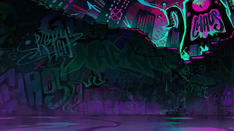 Chaos Crew 3 için özgün tanıtım görseli: slot oyunu düzenini soyut geometrik desenle gösterir.